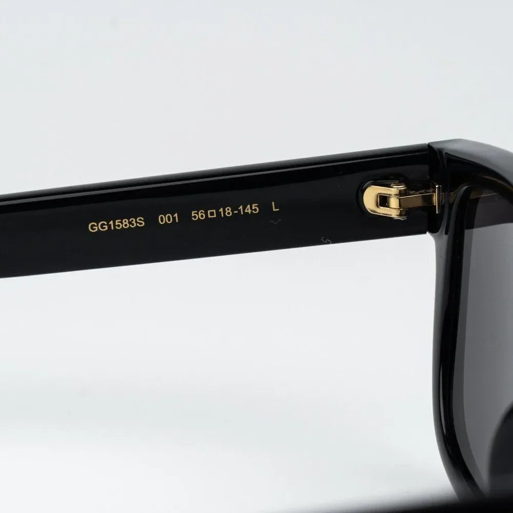Gucci Men Sunglasses Black Square GG1583S 001 NEW AUTHENTIC